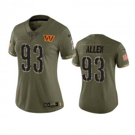 Tröjor Washington Commanders Jonathan Allen 93 Olive 2022 Salute To Service Limited - Dame Tröjor Washington Commanders Jonathan Allen 93 Olive 2022 Salute To Service Limited - Dame